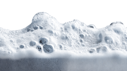 Surface of frothy liquid with many small bubbles