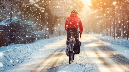 Winter Cycling: A Solo Ride Through Snowy Landscape