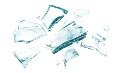 Broken Glass Pieces on transparent background, png
