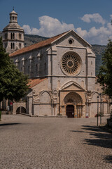 Fototapeta premium Priverno, Latina, Italy. Cistercian Abbey of Fossanova.