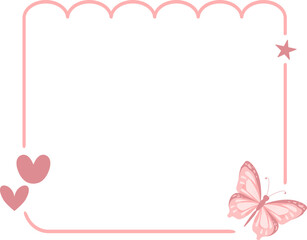 Cute Butterfly Frame Border