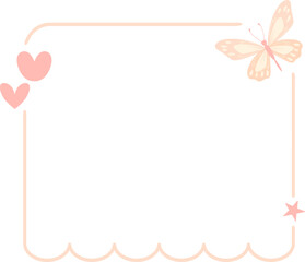 Cute Butterfly Frame Border