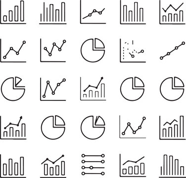 Various charts and graphs bar chart line graph