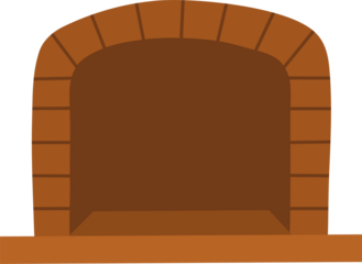 Brick Fireplace Illustration