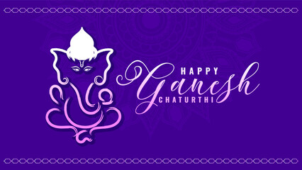 Happy Ganesh Chaturthi social media banner, decorative lord Ganesha design golden banner, Happy Ganesh Chaturthi 2025 festival greeting card design. Illustration of the Hindu god Lord Ganesha.