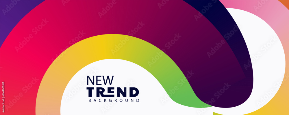 Poster 3d abstract gradient geometric shape circle background. modern futuristic background. can be use for