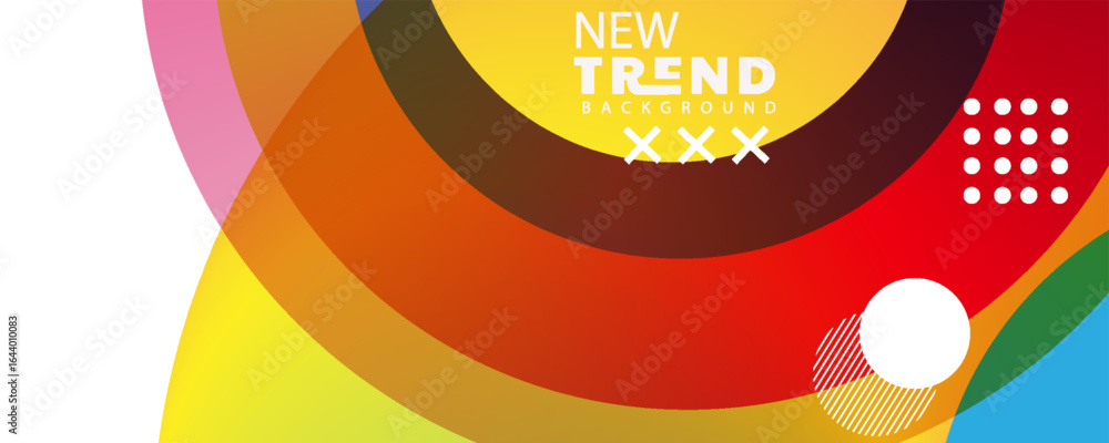 Aufkleber 3d abstract gradient geometric shape circle background. modern futuristic background. can be use for