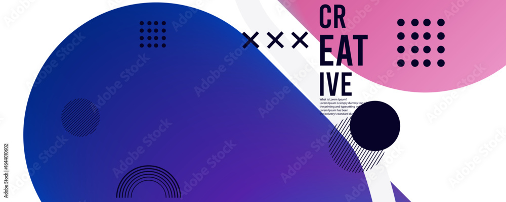 Poster 3d abstract gradient geometric shape circle background. modern futuristic background. can be use for