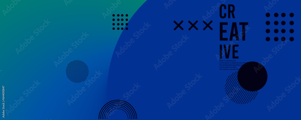 Poster 3d abstract gradient geometric shape circle background. modern futuristic background. can be use for