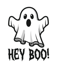 Hey Boo Fun Halloween Typography Design