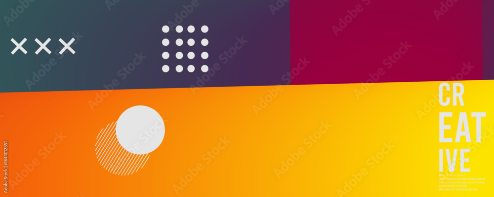 Poster 3d abstract gradient geometric shape circle background. modern futuristic background. can be use for