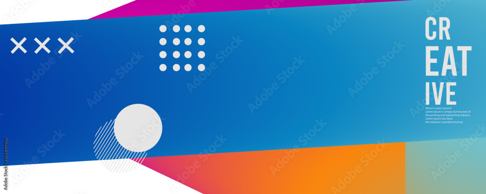Poster 3d abstract gradient geometric shape circle background. modern futuristic background. can be use for