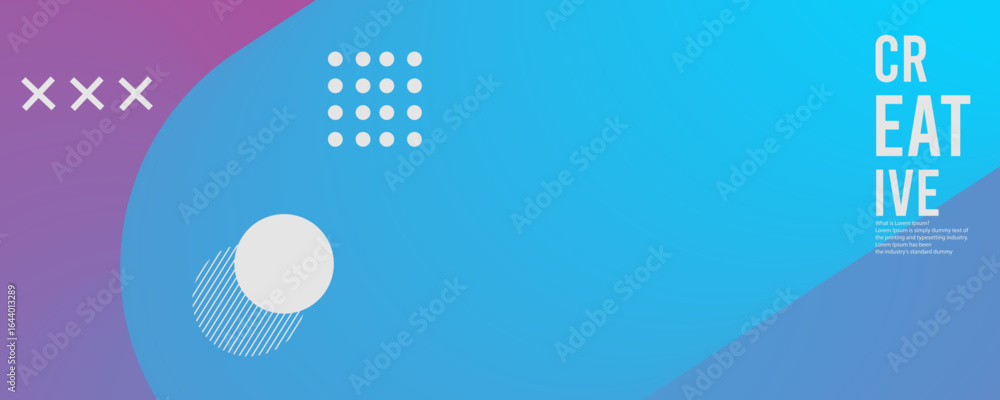 Poster 3d abstract gradient geometric shape circle background. modern futuristic background. can be use for