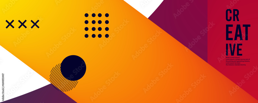 Poster 3d abstract gradient geometric shape circle background. modern futuristic background. can be use for