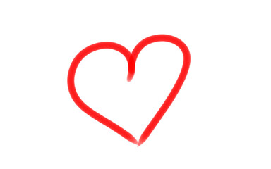 Red heart icon. Hand drawn heart symbol illustration. Hand drawn love symbol. Heart line art doodle drawing. Romantic love shape for valentine, anniversary, marriage etc