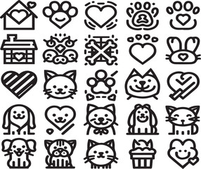 Animals Silhouettes Icons