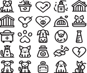 Animals Silhouettes Icons