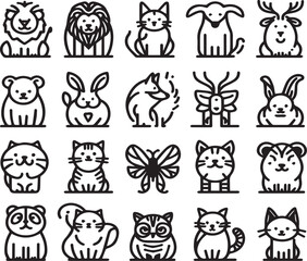 Animals Silhouettes Icons