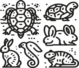 Animals Silhouettes Icons