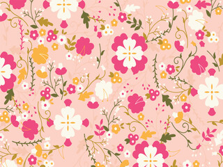 Obraz premium seamless floral pattern design, beautiful background 