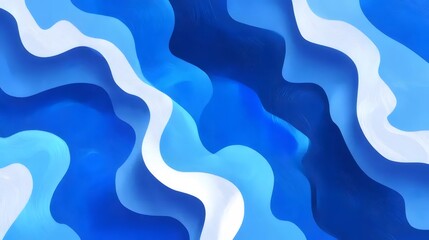 抽象的な青と白の波状パターン背景テクスチャデザイン