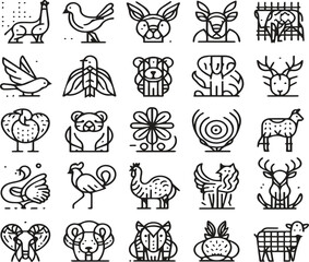 Animals Silhouettes Icons