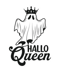 Hallo Queen Cute Spooky Season Shirt