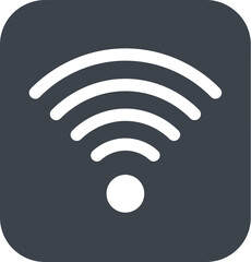 Simple black wifi symbol on white background for network connectivity icon