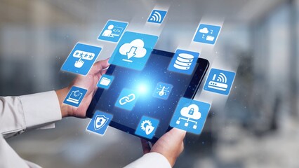 Cloud computing, cloud strategy, and cloud technology transforming digital infrastructure with scalable services, secure data storage, and cloud-based digital business solutions. Spire