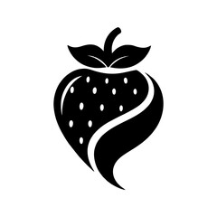 Simple strawberry logo icon vector