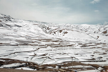 Picturesque view of the Key Gompa Monastery (4166 m) at sunrise. Spiti valley, Himachal Pradesh,...