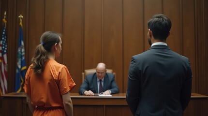 Defendant hearing verdict in court