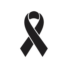 Black ribbon for mourning and remembrance.
