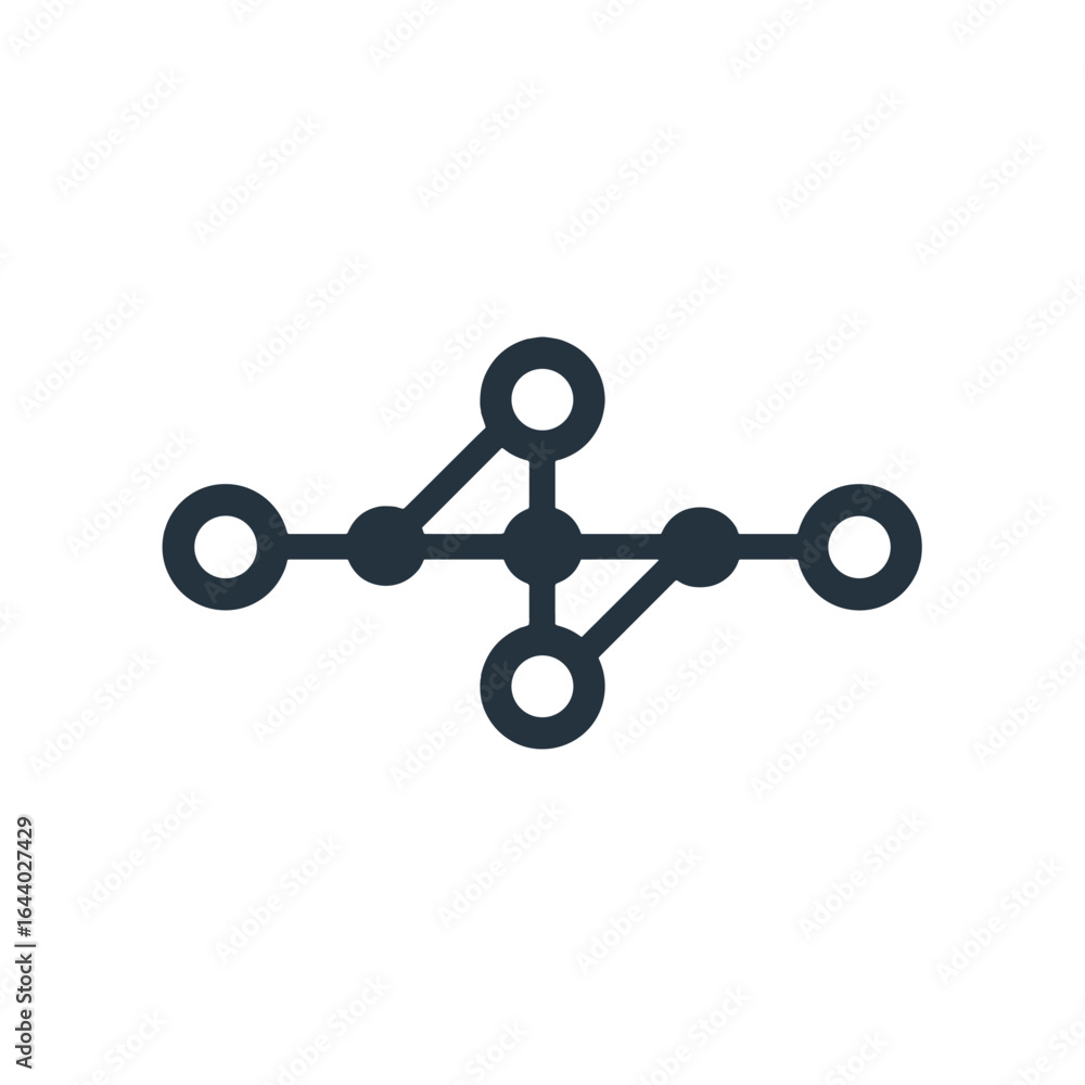 Poster abstract network connection on a clean background.