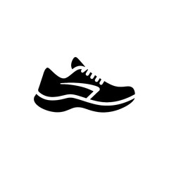 A stylish monochrome silhouette of a running shoe.