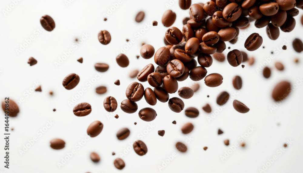 Poster falling coffee bean wallpaper transparent with rich brown color and smooth texture creating dynamic 
