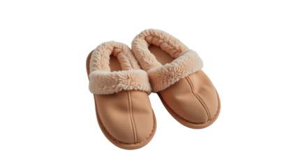 Cozy beige slippers with soft plush lining and warm interior, perfect for comfortable indoor wear during cold seasons