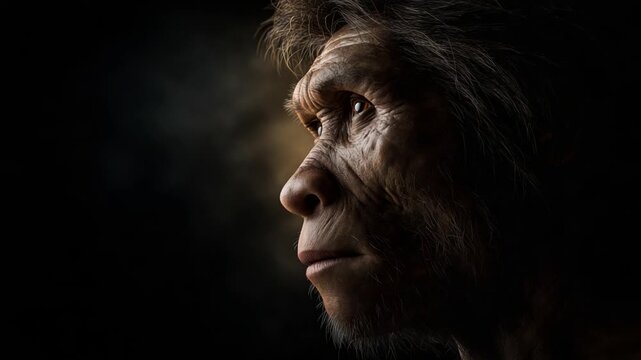 A Detailed Realistic Portrait of an Early Hominid Our Evolutionary Ancestors