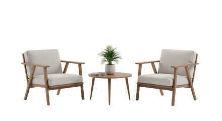 Minimalist Lounge: Modern Armchairs and Warm, Inviting Design