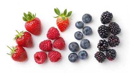 berries on white background
