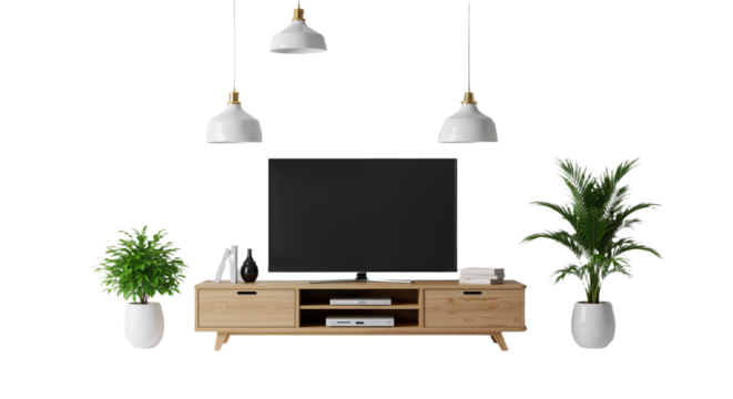 Modern Living Room: Clean Lines and Balanced Elegance - Powered by Adobe