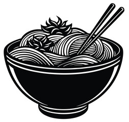 Vector illustration of a bowl of fresh fruit