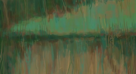 Abstract image for modern interior. The picture is painted by hand on a tablet. © neurostructure