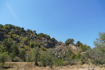 mountain landscape nature forest trees stones rocks Balkans Bulgaria