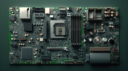 Fototapeta premium High-Resolution Image of a Computer Motherboard