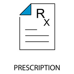 Flat Design of Prescription Pharmacy Icon