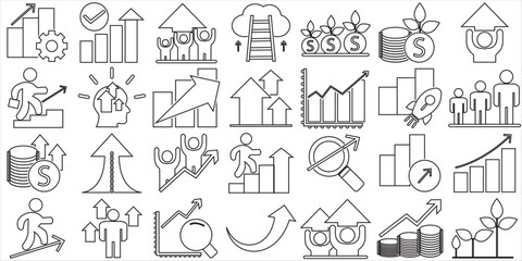 Growth icon . Design for web site and mobile app. vector illustration. EPS 10/AI