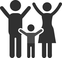 happy family silhouette