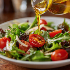 salad with tomato and olive oil