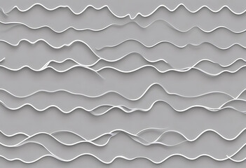 Minimal gray 3D wavy ribbons background